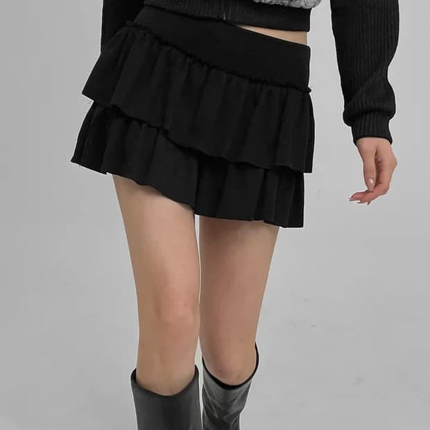 블랙업 코카 캉캉 스커트팬츠 블랙 새상품