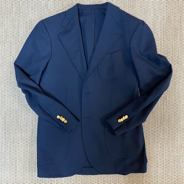 루니포르메 버드아이 금장 블레이져