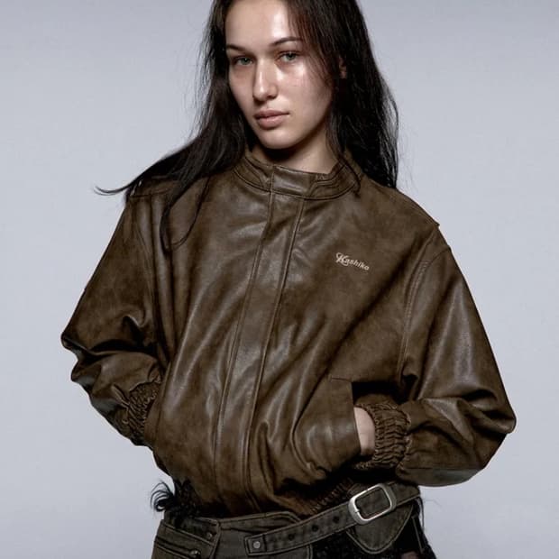 Kashiko 카시코 Yantra faux leather jacket