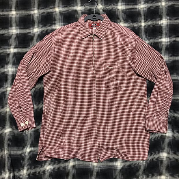 재팬 90s piko  체크셔츠 집업 자켓