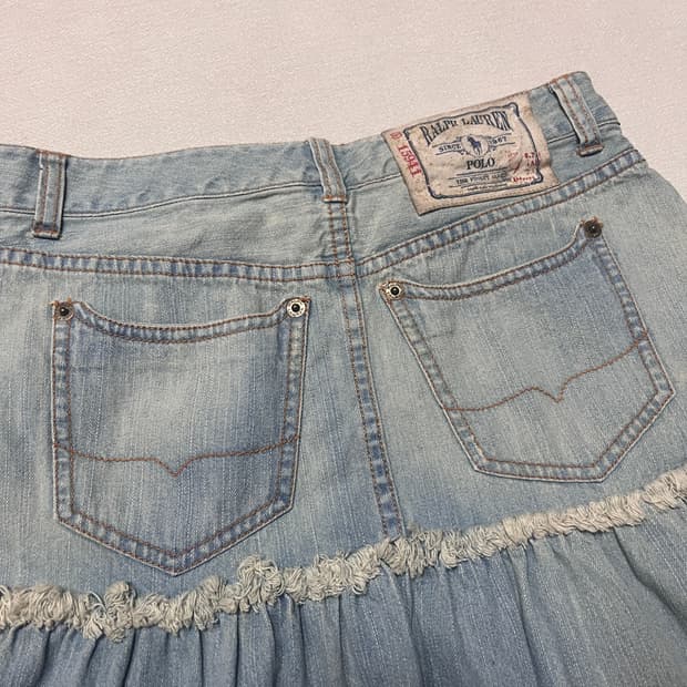 폴로 랄프로렌 빈티지 캉캉 청스커트