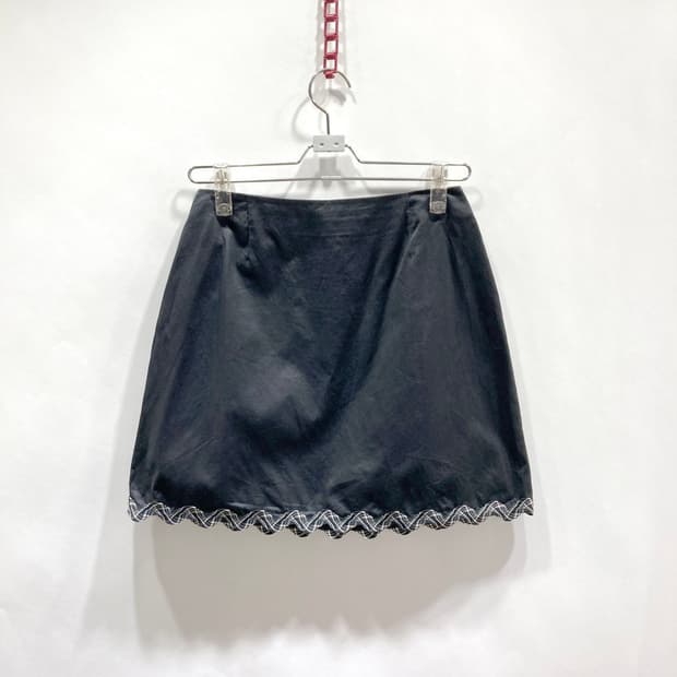 겐조 정품 빈티지 면 스커트 블랙 25