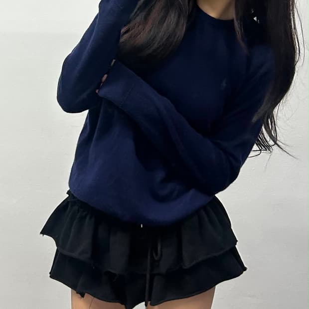 폴로 랄프로렌 네이비 워셔블 울 네이비 니트(S)