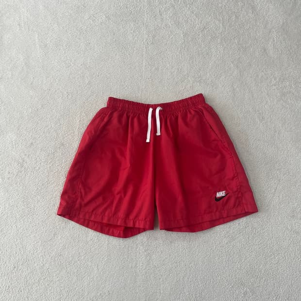 M 나이키 남성 스우시 레드 반바지 