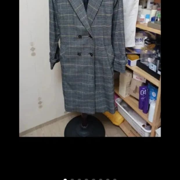 올리비아로렌 체크무늬 여성코트95