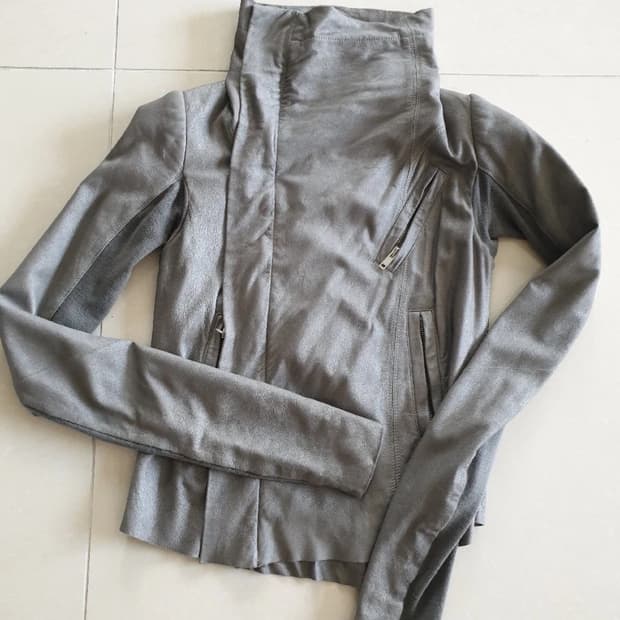 릭오웬스 드레이프 레더 자켓 38