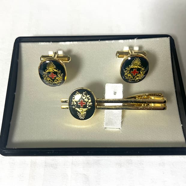 일본 적십자사 넥타이핀 커프스세트