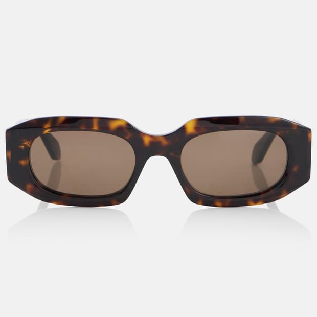 알라이아 Rectangle Sunglasses Havana Brown