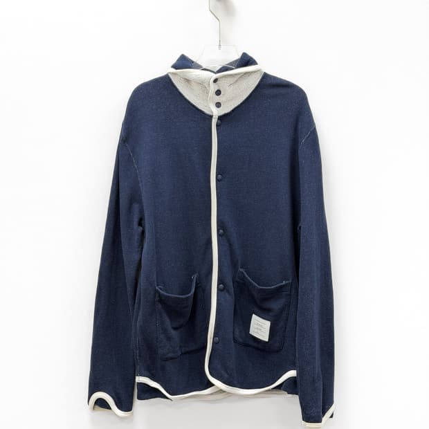 톰브라운 코튼 테리 네이비 가디건 5