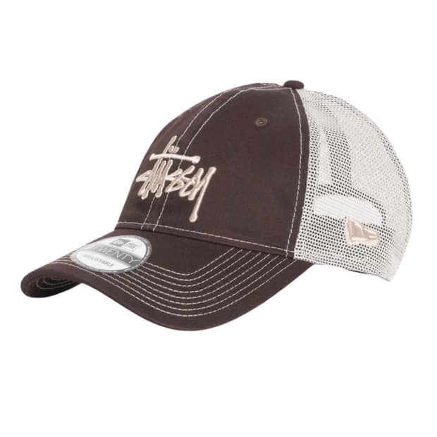 스투시 뉴에라 9Twenty 베이직 트러커 브라운 모자