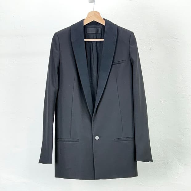 하이더아커만 블랙 암즈 숄 카라 1b 블레이저