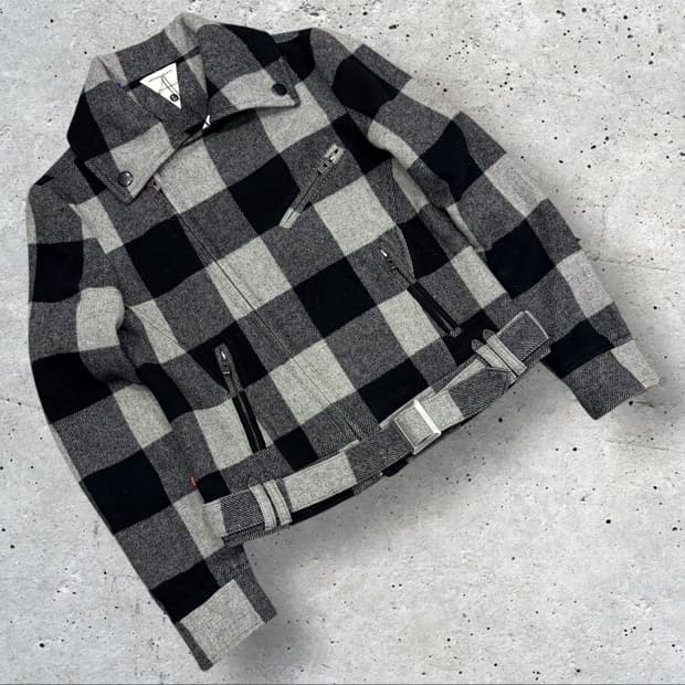 [L] 리바이스 우먼 체크 라이더 벨티드 자켓 C385