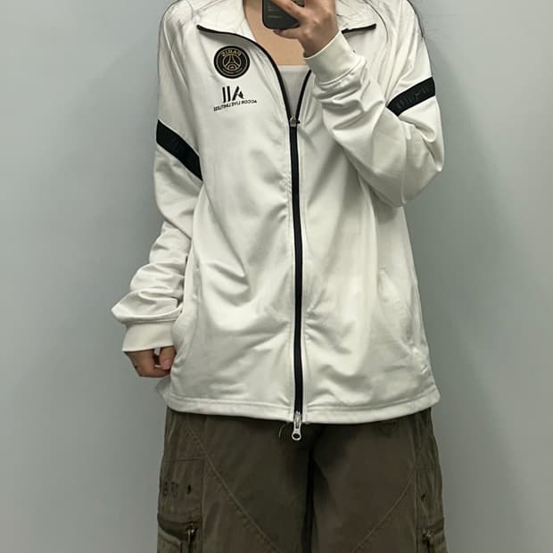 나이키 조던 파리 생제르망 PSG 화이트 트랙탑 져지