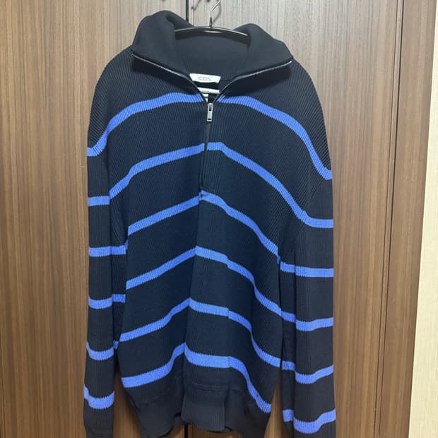 (XL) 코스 반집업 니트