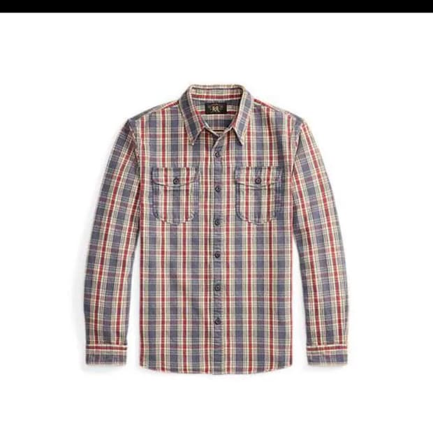 rrl 신상 플래드 셔츠 xxl 