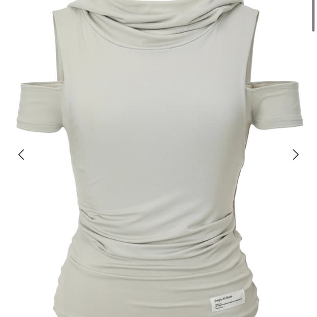 이네기  Muted Hoodie Top (beige)