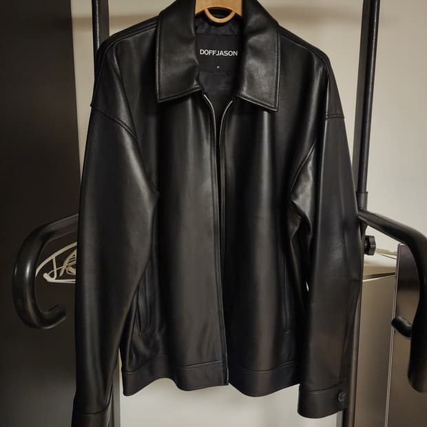 (M/95~105)새상품 도프제이슨 램스킨 오버핏 싱글 라이더 자켓