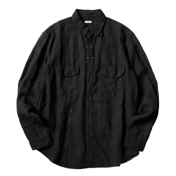 캐피탈 마르지엘라 리넨 클립 셔츠 블랙 3