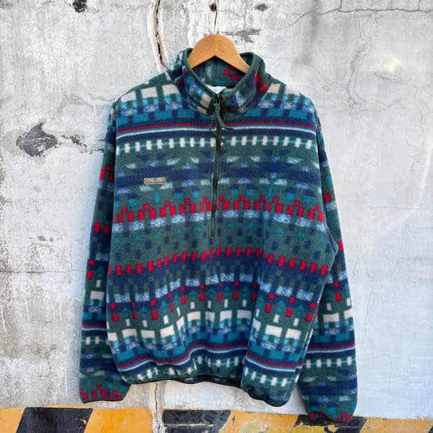 Columbia 90s usa 콜롬비아 플리스 후리스 풀오버