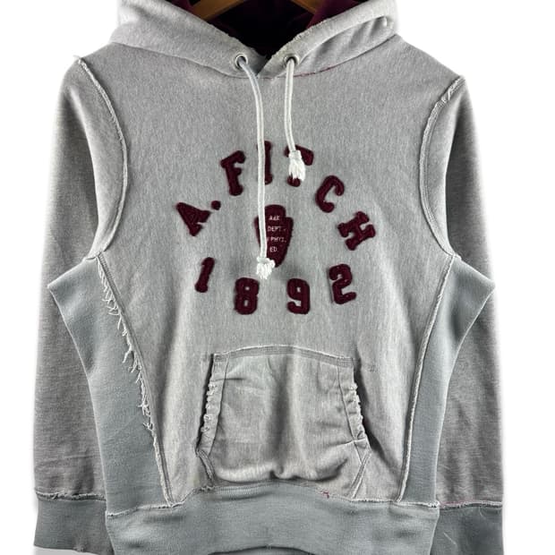 아베크롬비 그레이 버건디 데미지 후디2916