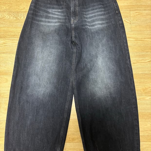 인템포무드 벌룬핏데님 워시블랙