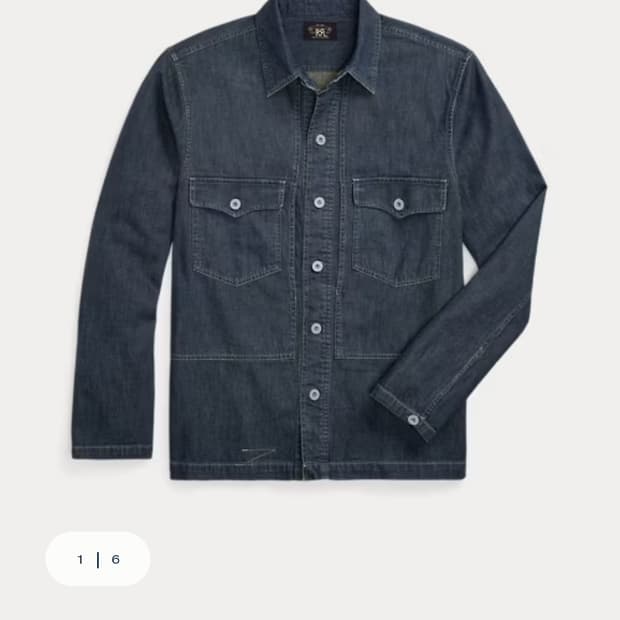 RRL 더블알엘 인디고 데님 오버셔츠 XL 새제품