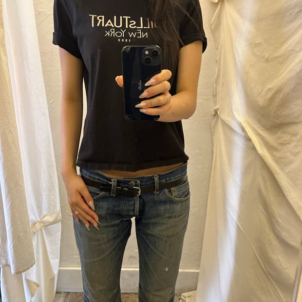 JILL STUART 로고 티