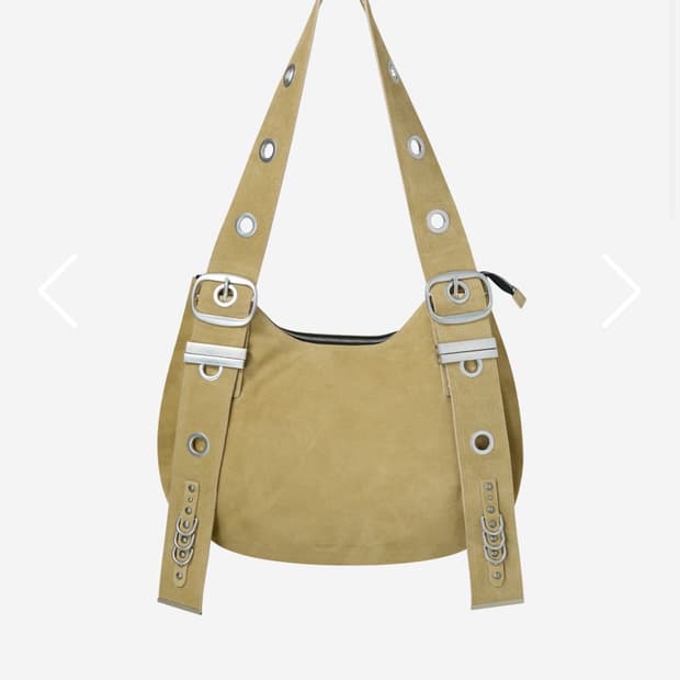 베이컨트 아카이브 벨라 호보백 스웨이드 베이지