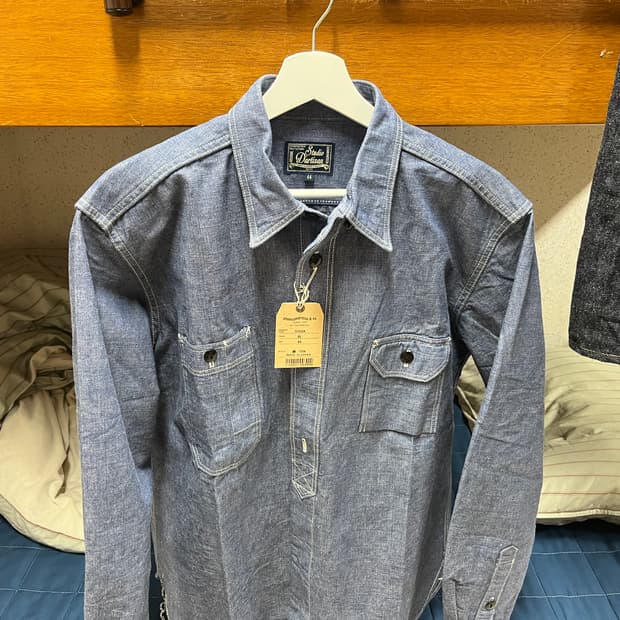 스튜디오 다치산 샴브레이 셔츠 5333a (44 사이즈)