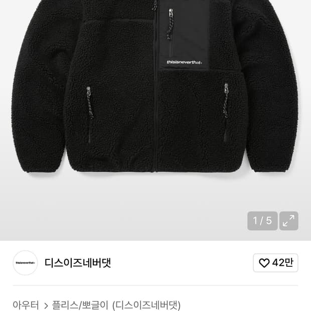 디스이즈네버댓 후리스