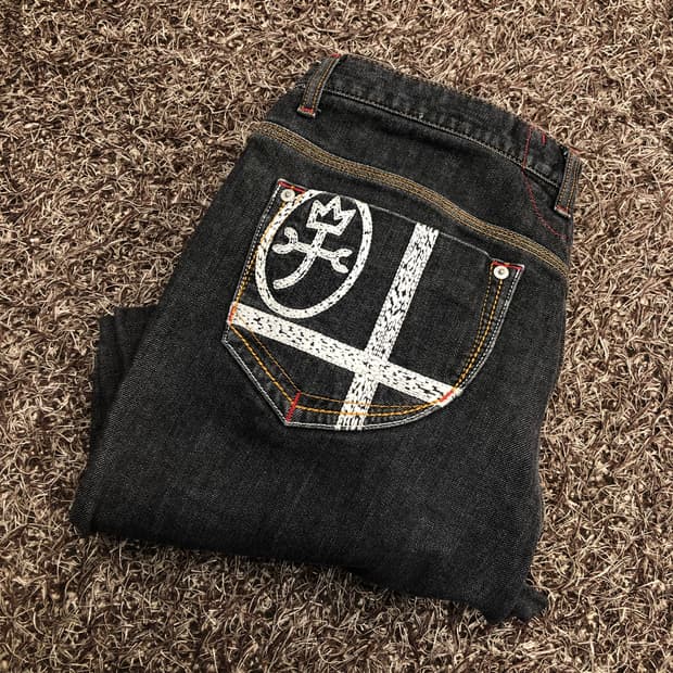 까스텔바작 재팬 흑청 데님 팬츠