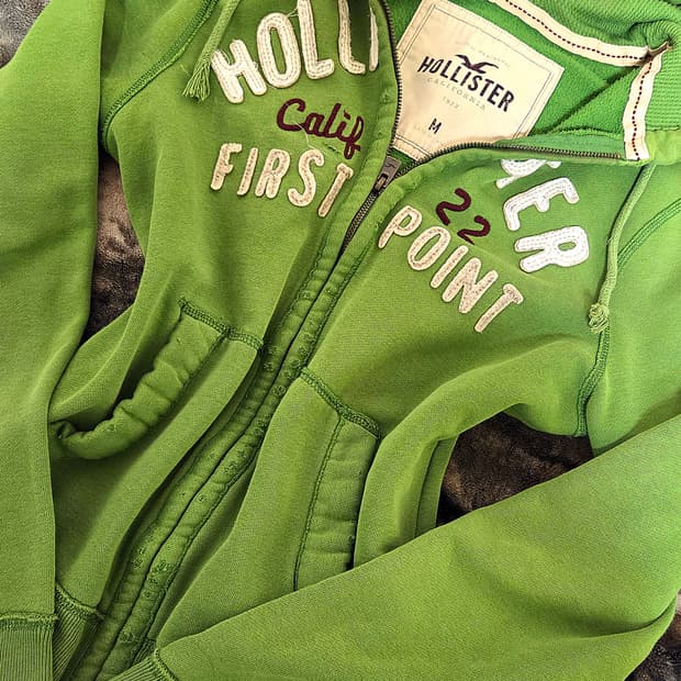 홀리스터 말차깔 후드집업 M