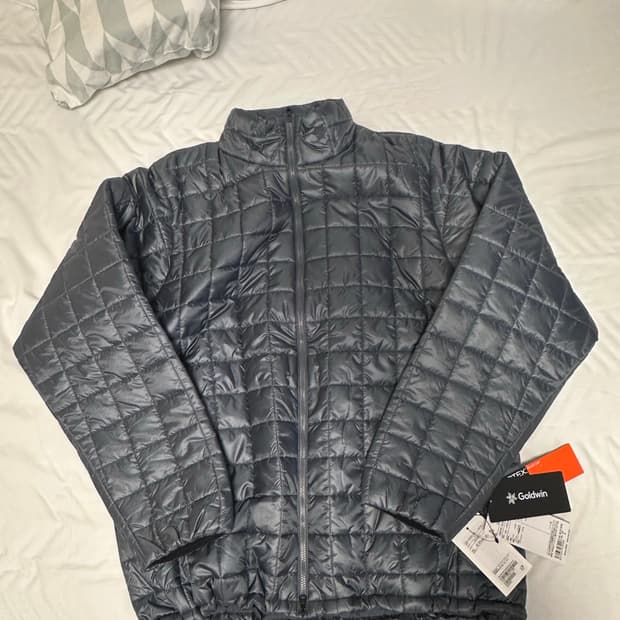 골드윈 사각퀼팅 패딩 그레이 4번 새상품