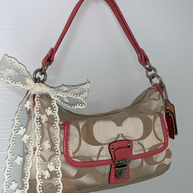 Coach pink ivory y2k shoulder bag