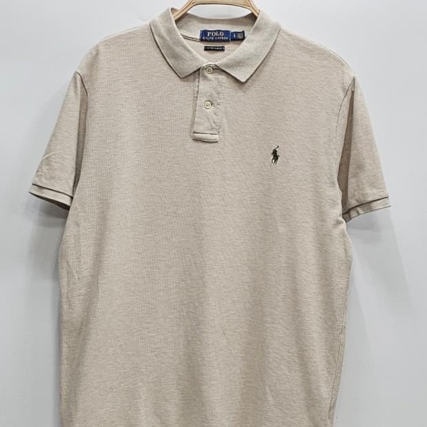POLO 폴로 랄프로렌 메시 폴로 반팔 티셔츠 / 남 L 베이지 오트밀