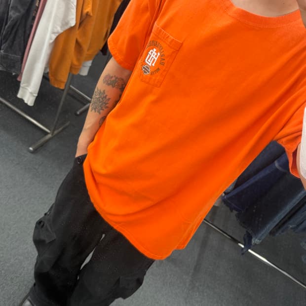 XL) 할리데이비슨 빈티지 포켓 프린팅 반팔 티셔츠