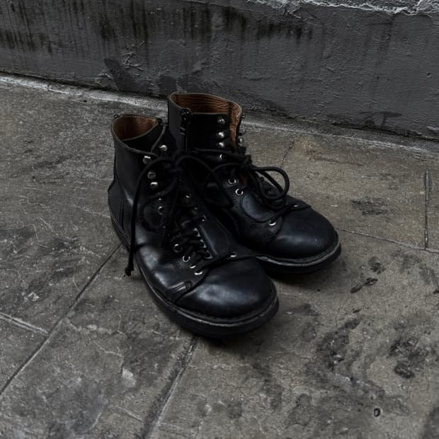 요지야마모토 페스너 바이커 부츠