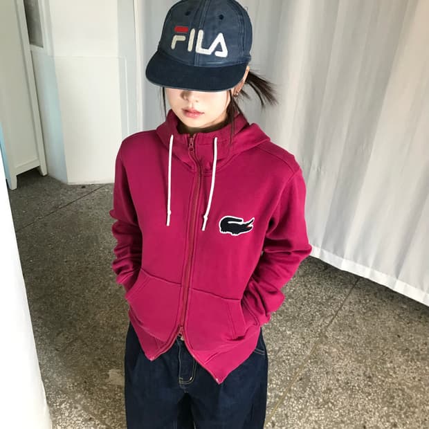 핑크 투웨이 후드집업 