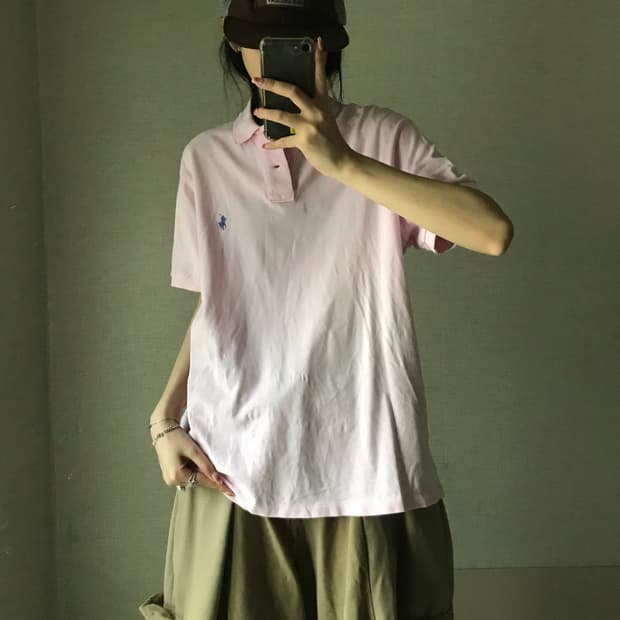 폴로 연핑크 반팔pk