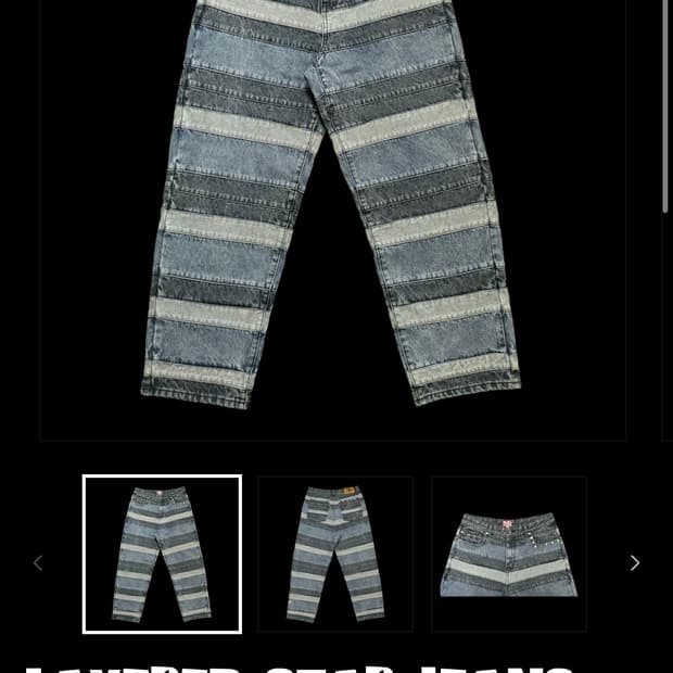 [32] 스타팀 LAYERED STAR JEANS BLUE 스타팀 바지