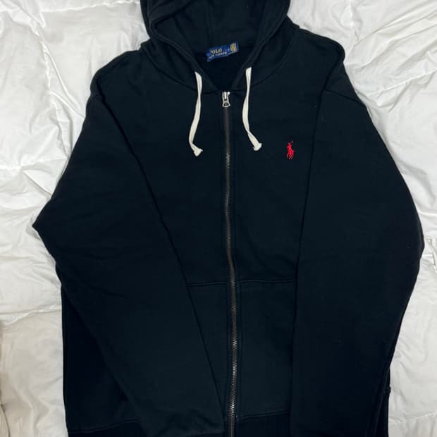 폴로 랄프로렌 후드집업 블랙