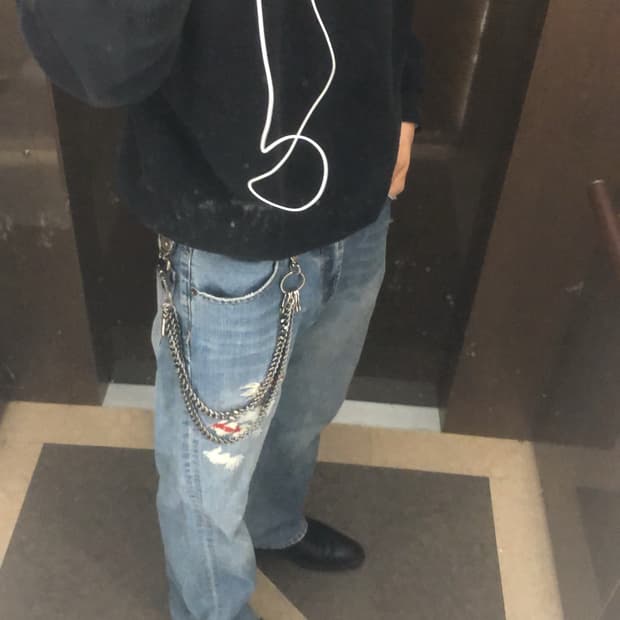 오리엔탈 잉어자수 팬츠 31사이즈