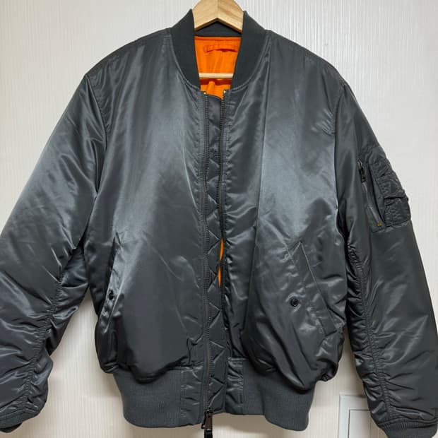 알파인더스트리 MA-1 차콜 봄버 자켓 L