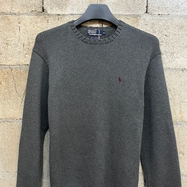 90s 폴로 랄프로렌 차콜 코튼 니트 