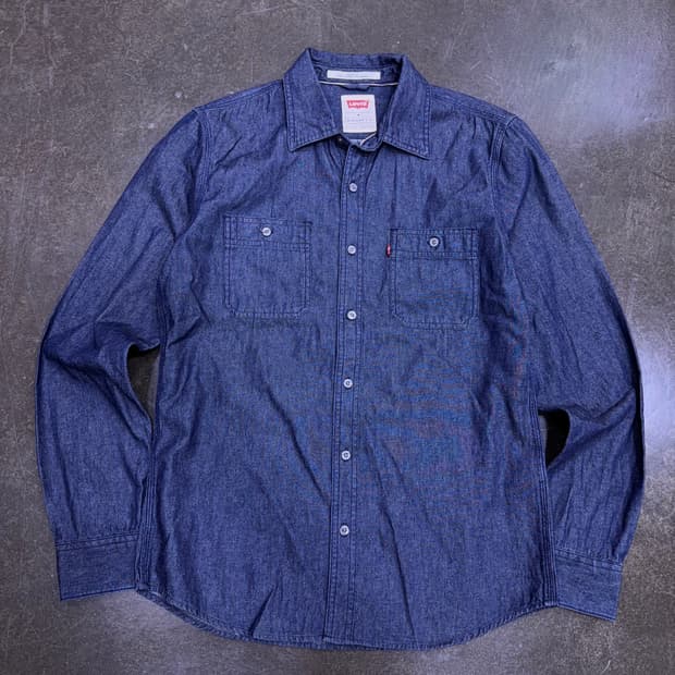 리바이스 샴브레이셔츠 데님셔츠 인디고 모던핏 M