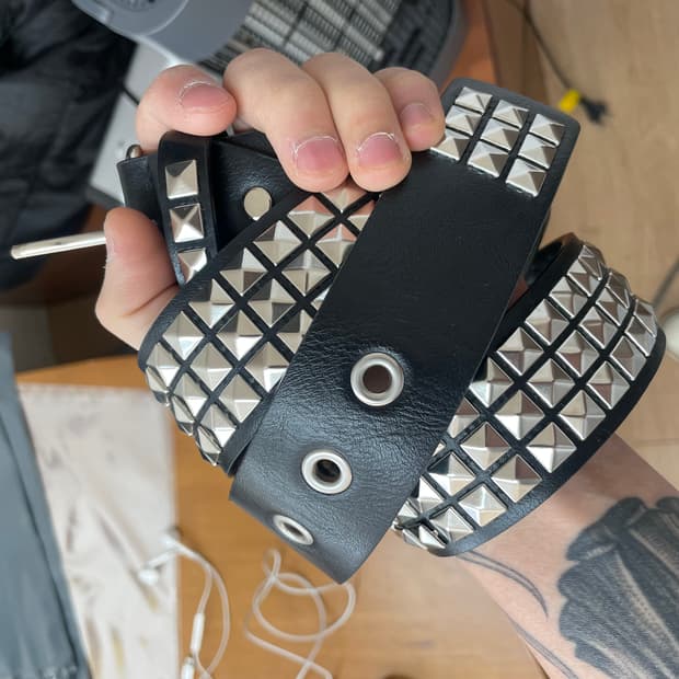 y2k 스터드 벨트 검정