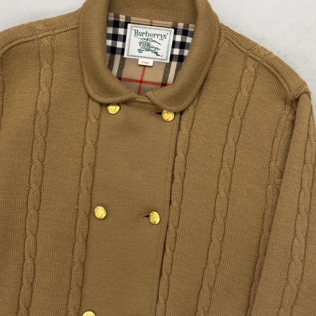 버버리 체크 스웨터 가디건