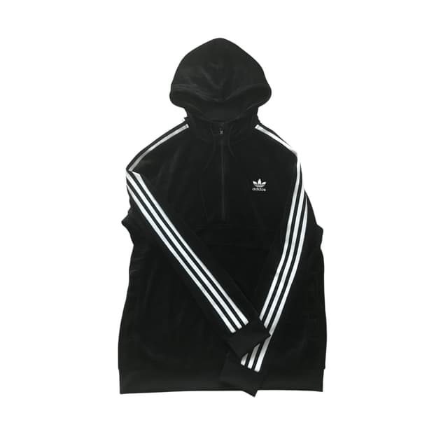 아디다스 벨벳 반집업 후드티