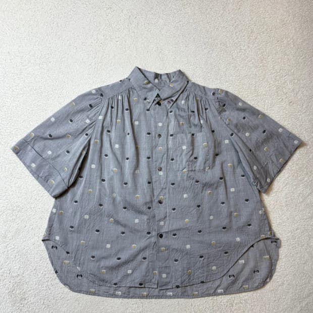 GASA 00's 재팬 플리츠 반팔 블라우스 PN6494