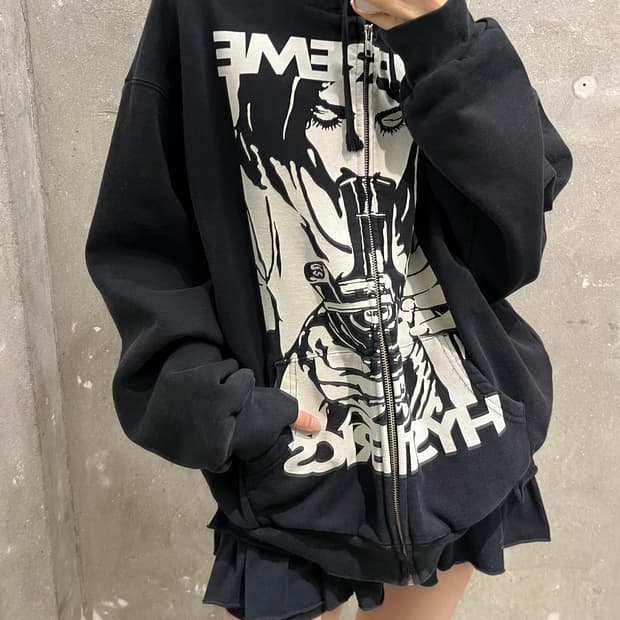 Supreme x Hysteric Glamour 써멀 라인드 후드집업